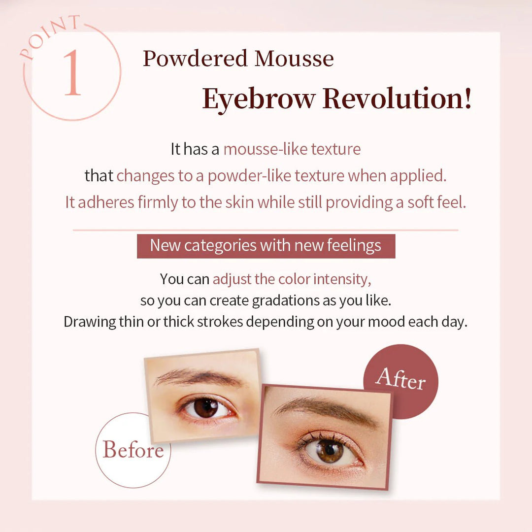 MILLEFEE Airy Brow Mousse - 3 Color to Choose Health & Beauty oceanbuy beauty markham toronto free ship USA asian korean skincare