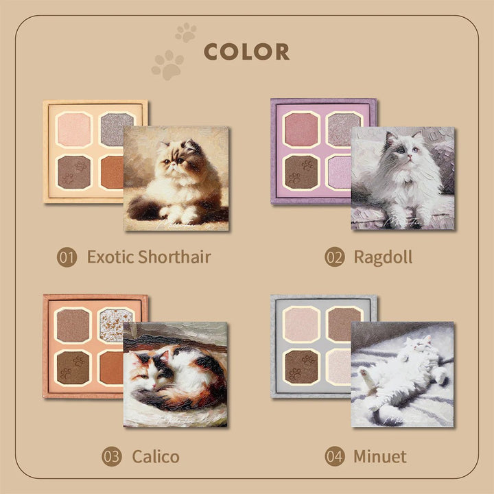 MILLEFEE My Kitty Shadow Palette - 01 Exotic Shorthair Health & Beauty oceanbuy beauty markham toronto free ship USA asian korean skincare