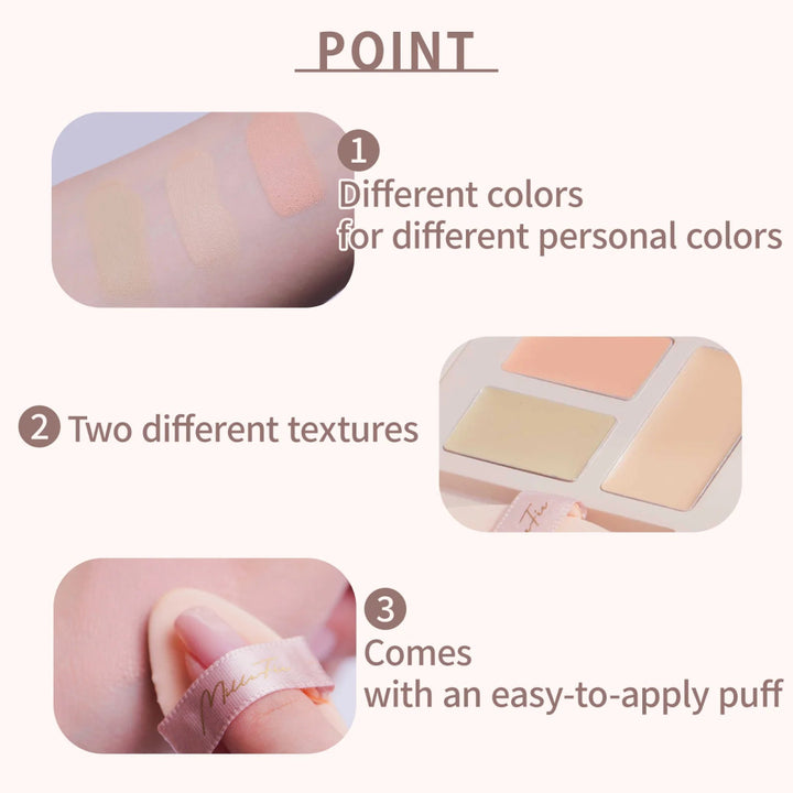 MILLEFEE Secret Concealer Palette - 02 Bright Yellow Health & Beauty oceanbuy beauty markham toronto free ship USA asian korean skincare