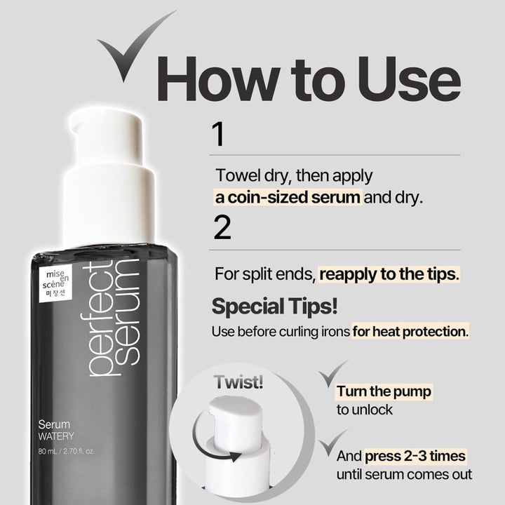 MISE EN SCENE Perfect Watery Serum 80ml NEW PACKAGE Health & Beauty oceanbuy beauty markham toronto free ship USA asian korean skincare