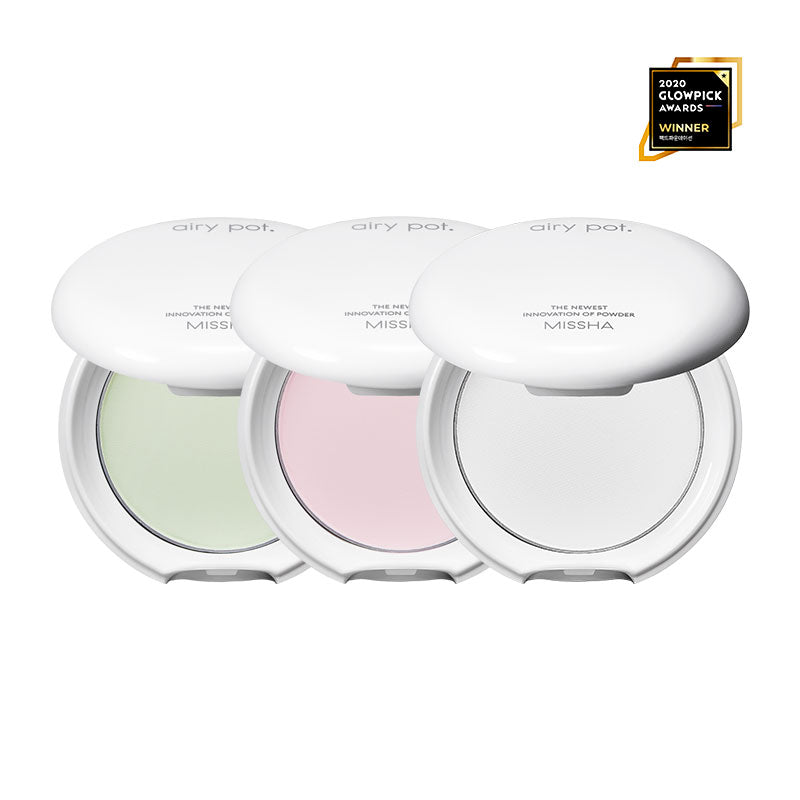 MISSHA Airy Pot Pressed Powder (Sebum Control-Matte) 5g MAKEUP, Face, Setting Spray & Powder, MISSHA Pressed Powder, Sebum Control Powder, Matte Finish Makeup, Korean Setting Powder, Pore Blurring Powder, Oil Absorbing Makeup, Lightweight Face Powder