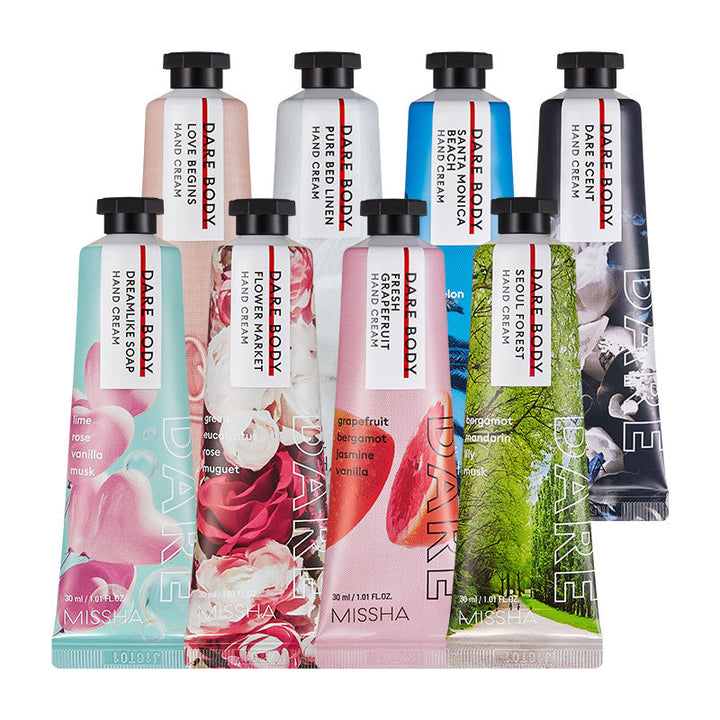MISSHA Dare Body Hand Cream Hydrating Nourishing 30ml BODY CARE, Body Moisturizers, Hand Cream, Korean Hand Cream, Shea Butter, Centella Asiatica, Cica Hand Cream, Hydrating Hand Care, Skin Barrier Support, Dry Hand Solution