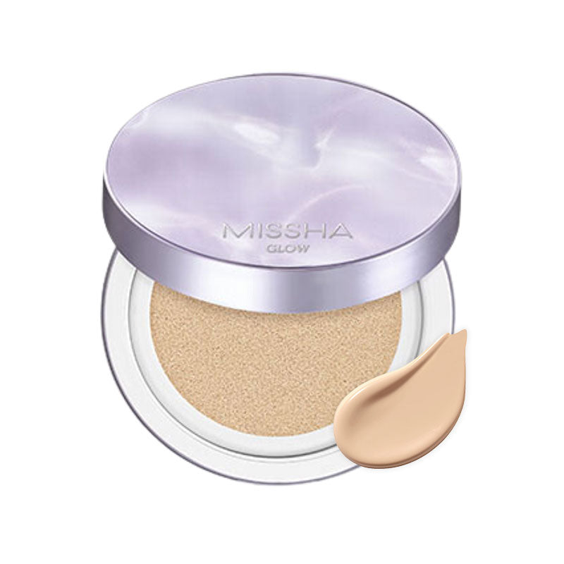 MISSHA Glow Layering Fit Cushion Hydrating Luminous 14g MAKEUP, Face, BB Cream & Cushion, Hydrating Cushion Foundation, K-Beauty Base Makeup, Luminous Finish, Skin Barrier Support, Niacinamide Skincare, Fermented Skincare, Dewy Complexion