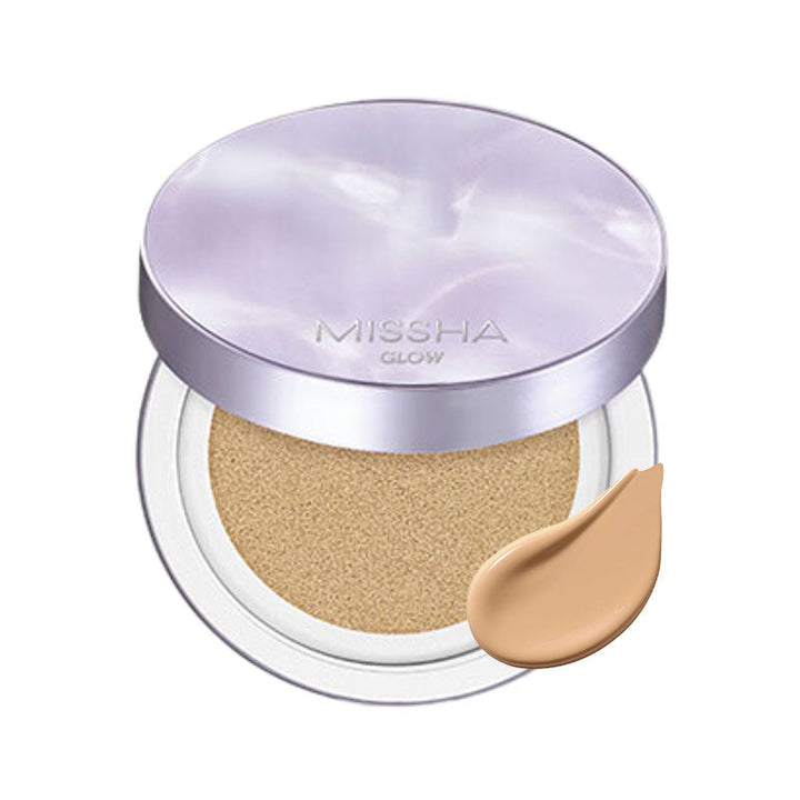 MISSHA Glow Layering Fit Cushion Hydrating Luminous 14g MAKEUP, Face, BB Cream & Cushion, Hydrating Cushion Foundation, K-Beauty Base Makeup, Luminous Finish, Skin Barrier Support, Niacinamide Skincare, Fermented Skincare, Dewy Complexion