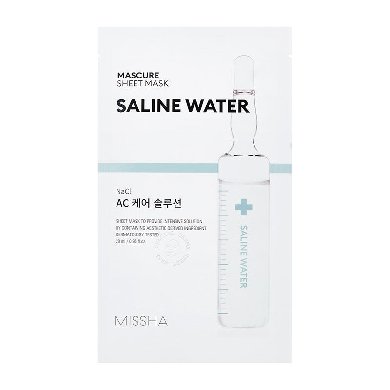 MISSHA Mascure AC Care Solution Sheet Mask - Sensitive Skin Care 27ml SKIN CARE, Face Masks, Korean sheet mask, sensitive skin, skin balancing, hydrating mask, missha mascure, ac care solution, calming essence