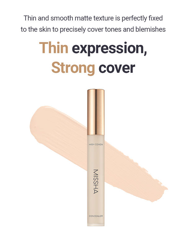 MISSHA Stay Tip Concealer High Cover Full Coverage 38ml MAKEUP, Face, Concealer, Missha concealer, Full coverage concealer, K-beauty base makeup, Centella Asiatica skincare, Hydrating complexion, Skin barrier support, Natural finish makeup