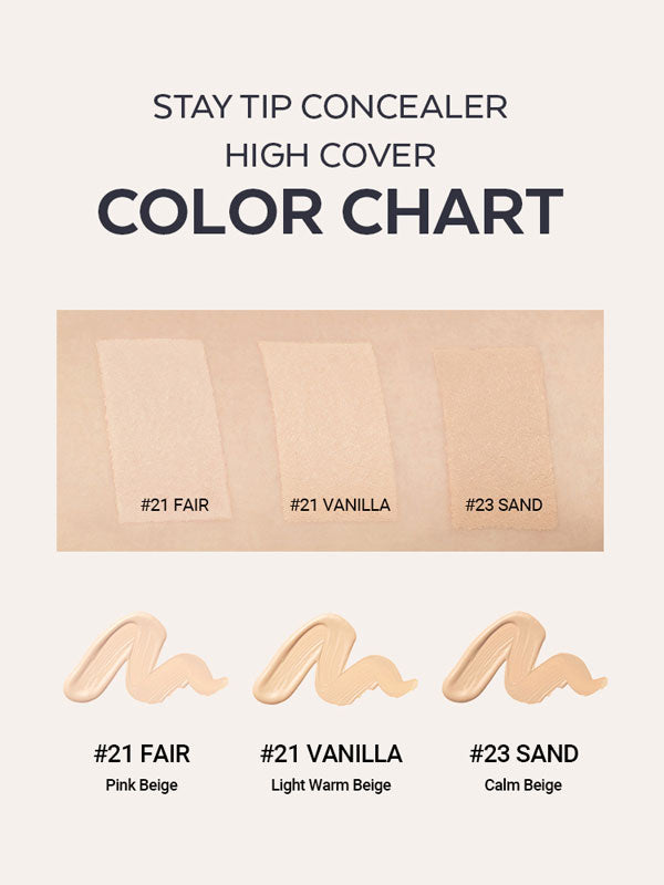 MISSHA Stay Tip Concealer High Cover Full Coverage 38ml MAKEUP, Face, Concealer, Missha concealer, Full coverage concealer, K-beauty base makeup, Centella Asiatica skincare, Hydrating complexion, Skin barrier support, Natural finish makeup