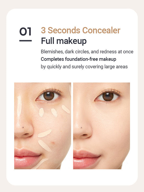 MISSHA Stay Tip Concealer High Cover Full Coverage 38ml MAKEUP, Face, Concealer, Missha concealer, Full coverage concealer, K-beauty base makeup, Centella Asiatica skincare, Hydrating complexion, Skin barrier support, Natural finish makeup