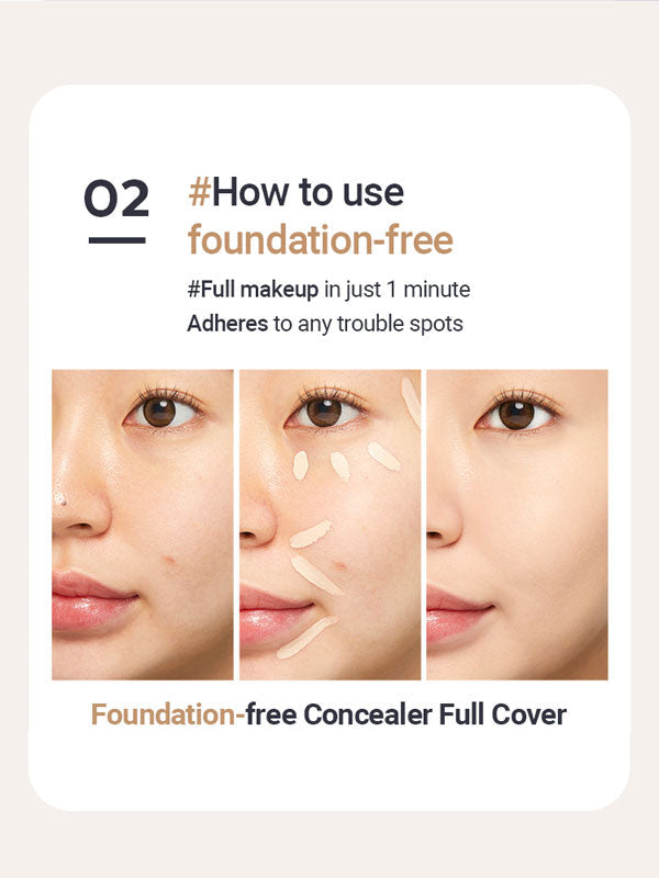 MISSHA Stay Tip Concealer High Cover Full Coverage 38ml MAKEUP, Face, Concealer, Missha concealer, Full coverage concealer, K-beauty base makeup, Centella Asiatica skincare, Hydrating complexion, Skin barrier support, Natural finish makeup