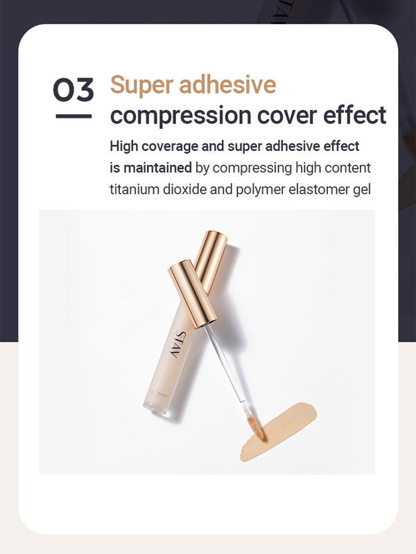 MISSHA Stay Tip Concealer High Cover Full Coverage 38ml MAKEUP, Face, Concealer, Missha concealer, Full coverage concealer, K-beauty base makeup, Centella Asiatica skincare, Hydrating complexion, Skin barrier support, Natural finish makeup