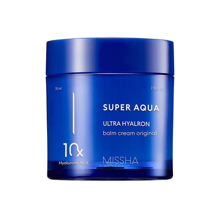 MISSHA Super Aqua Ultra Hyalron Balm Cream Original 10X Hydrating 70ml Korean Hydrating Cream, Skin Barrier Support, Hyaluronic Acid Skincare, Niacinamide Cream, K-Beauty Moisture, Plumping Face Cream, Dry Skin Hydration