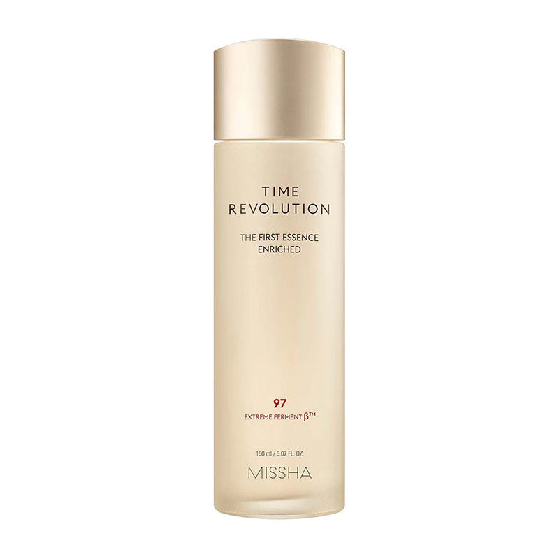 MISSHA Time Revolution The First Essence Enriched - Revitalizing Essence 150ml SKIN CARE, Toners, Korean beauty essence, Hydrating toner, Skin barrier support, Fermented skincare, Beta Glucan, Cica Ferment, MISSHA Time Revolution