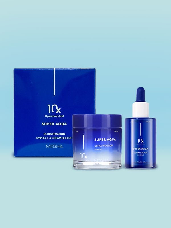 MISSHA Super Aqua Ultra Hyalron Ampoule Cream Hyalron Hydrating Duo Set Gift Set 1
