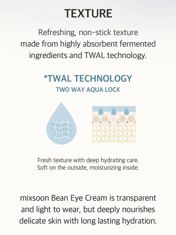 mixsoon Bean Eye Cream Fermented Ingredients 20ml