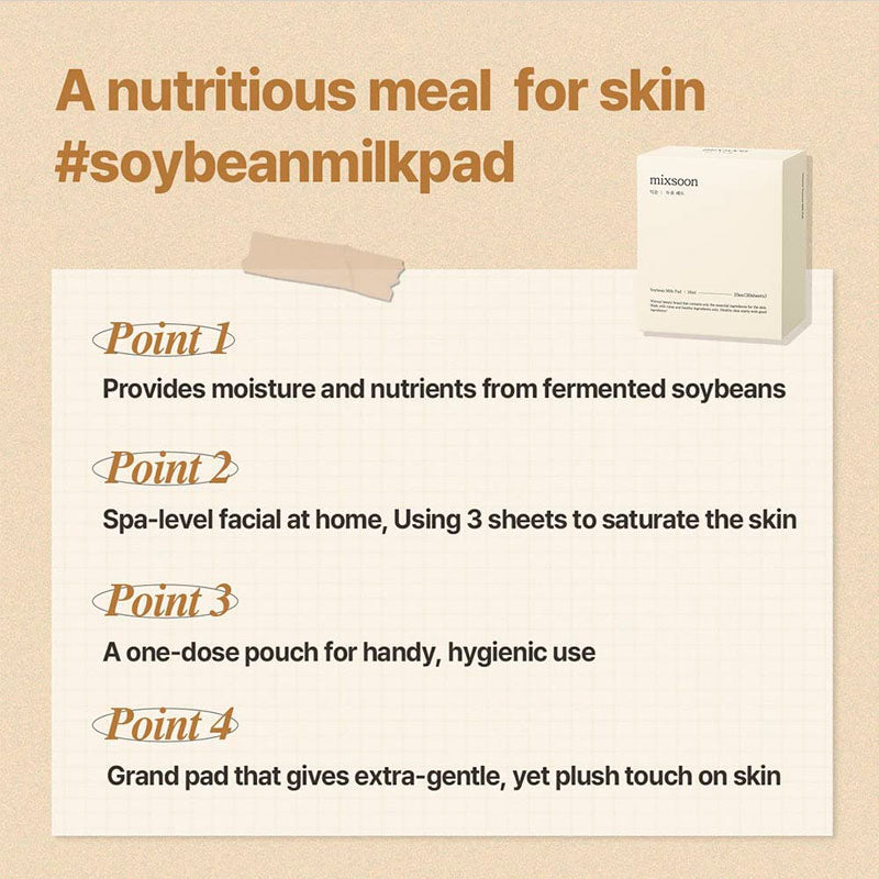 mixsoon Soybean Milk Pad Hydrating Nourishing 16ml