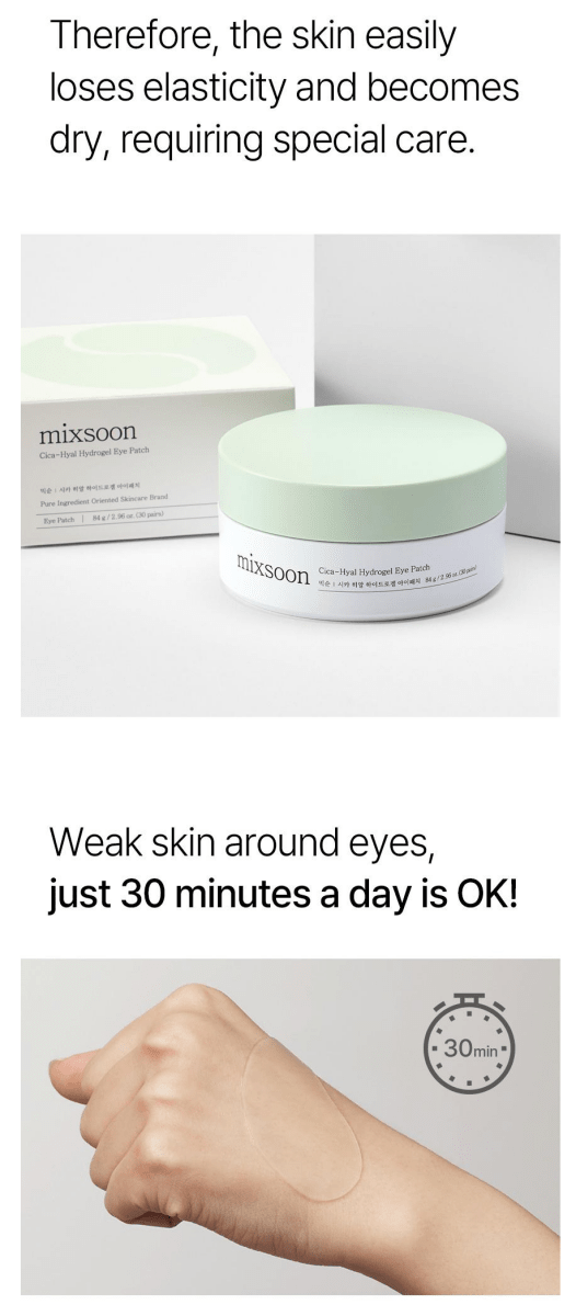 MIXSOON Cica - Hyal Eye Patch 84 g / 2.96 oz. (30 pairs) Eye Patch 7