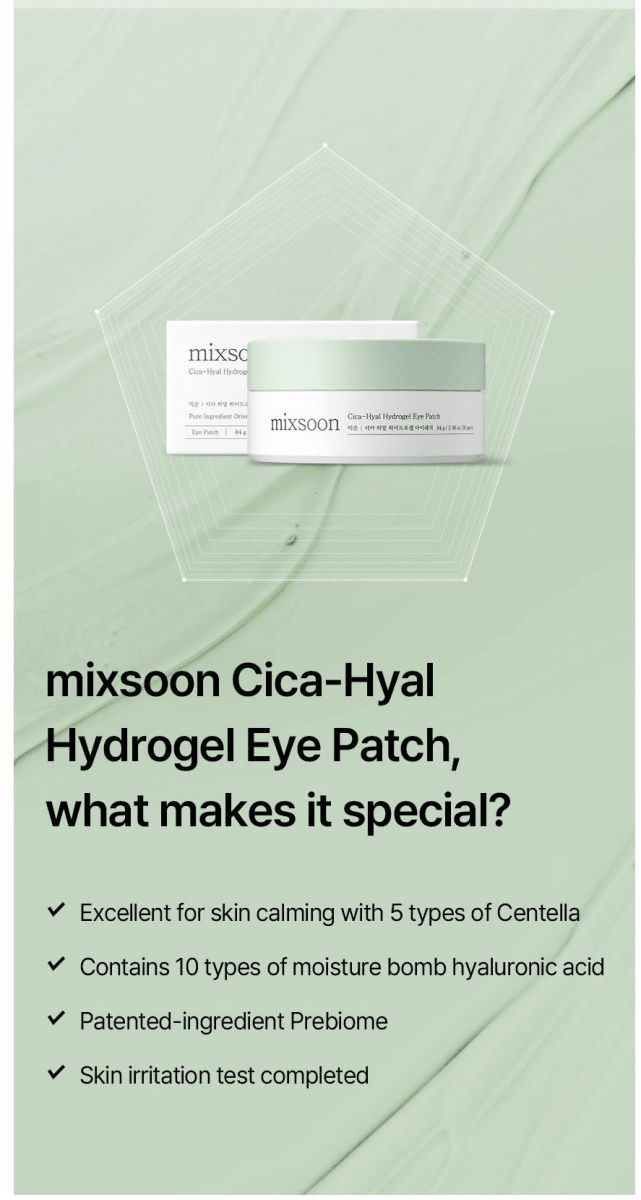 MIXSOON Cica - Hyal Eye Patch 84 g / 2.96 oz. (30 pairs) Eye Patch 9