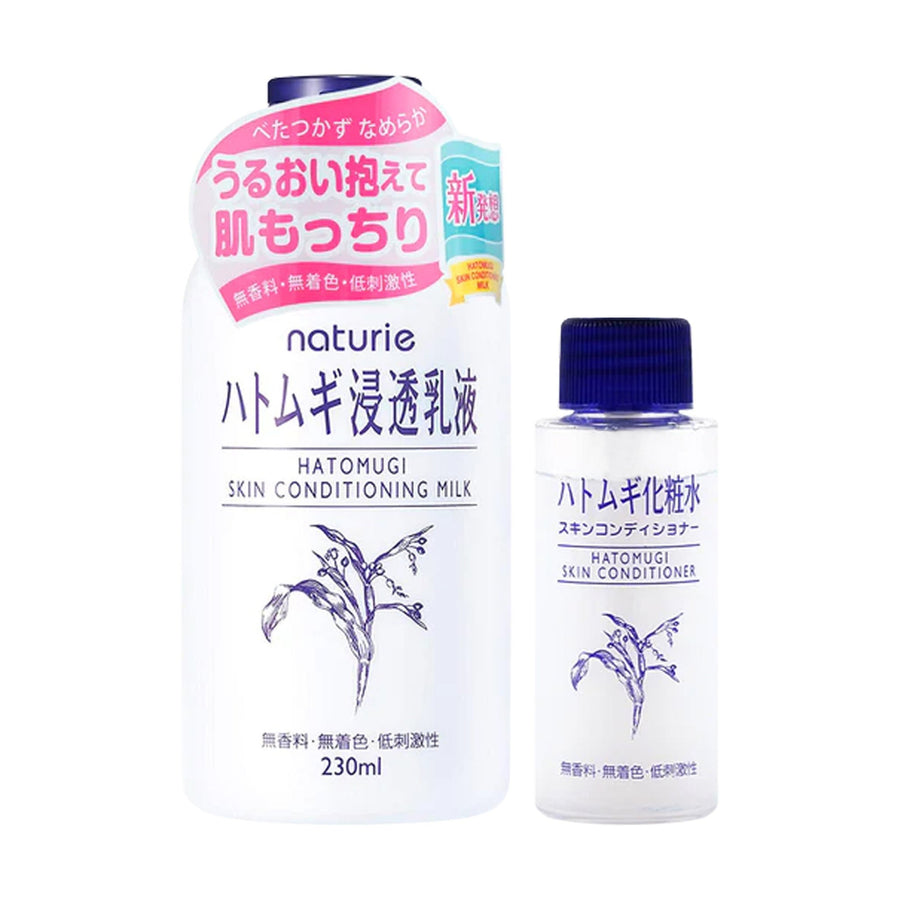 NATURIE Hatomugi Skin Conditioning Milk 230ml + Mini Skin Conditioner 50ml
