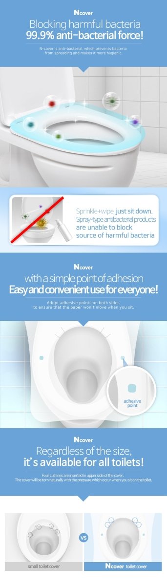 Ncover Disposable Toilet Seat Covers 100pcs ETC 4