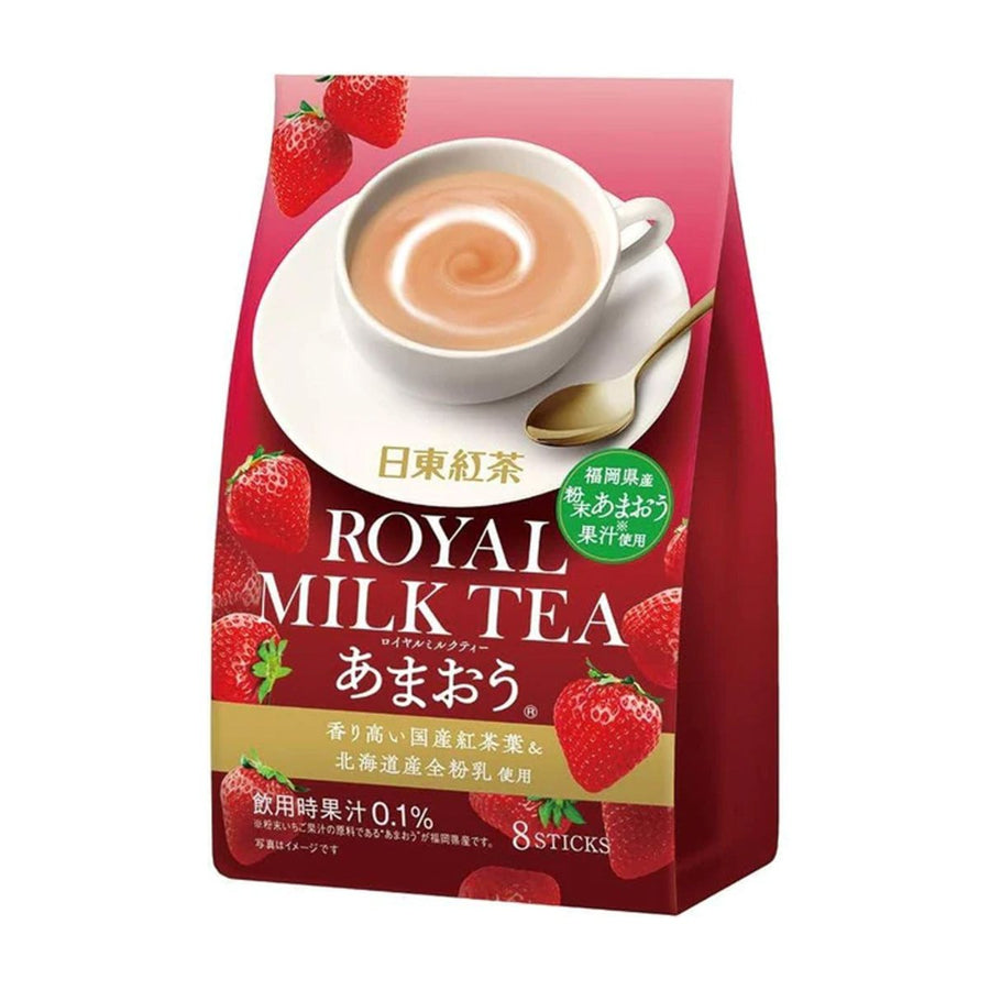 NITTOH KOCHA Instant Royal Milk Tea 8 Sticks - Amaou Strawberry