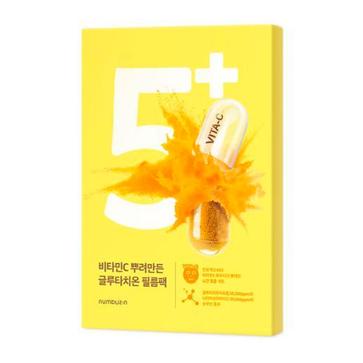numbuzin No5 Vitamin Spotlight Sheet Mask Niacinamide Glutathione Vitamin C 1 Sheet