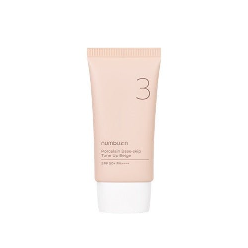 numbuzin No.3 Porcelain Base - Skip Tone Up Beige 50ml SPF50+PA++++ NPN80134785 oceanbuy beauty markham toronto free ship USA asian korean skincare