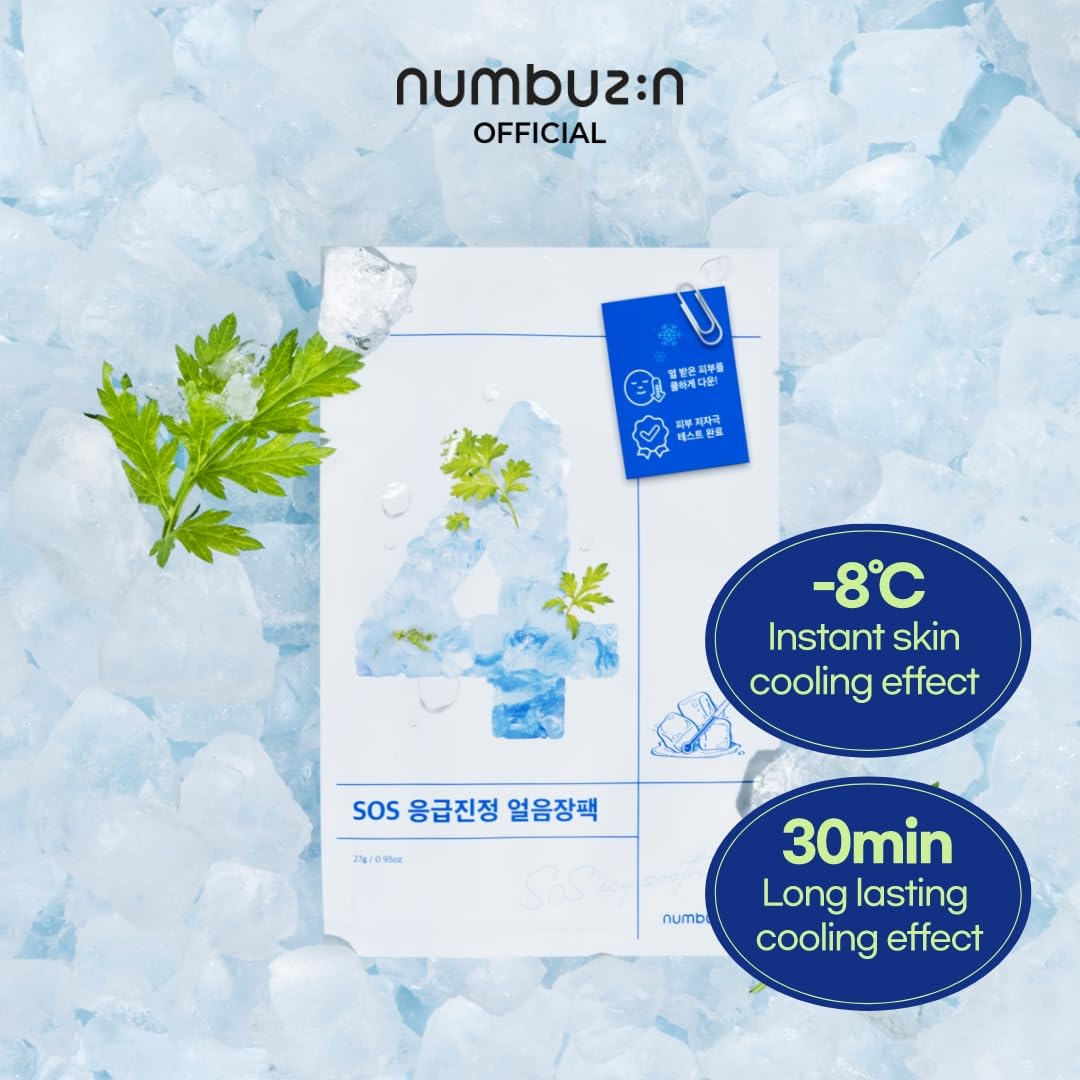 NUMBUZIN No.4 Icy Soothing Sheet Mask 4Pcs