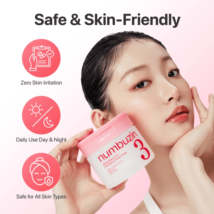 numbuzin No3 Bifida Bakuchiol Exfoliating Toner Pads 190ml 70 pads Mask 7