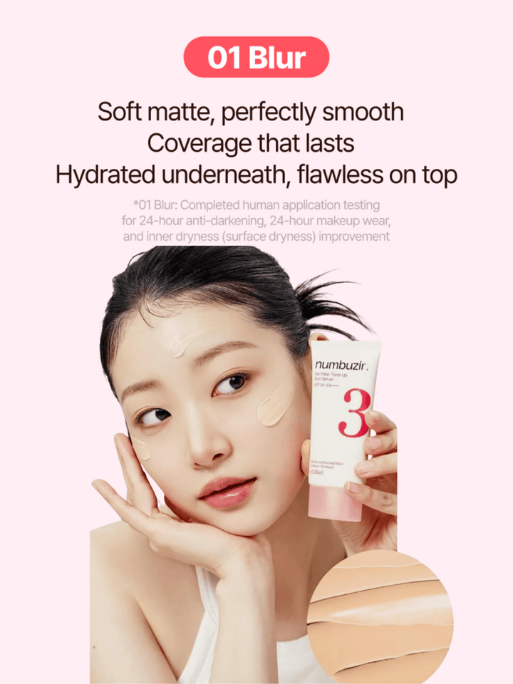 numbuzin No3 No Filter Tone-Up Serum Pore Smoothing 50ml Sunscreen 4