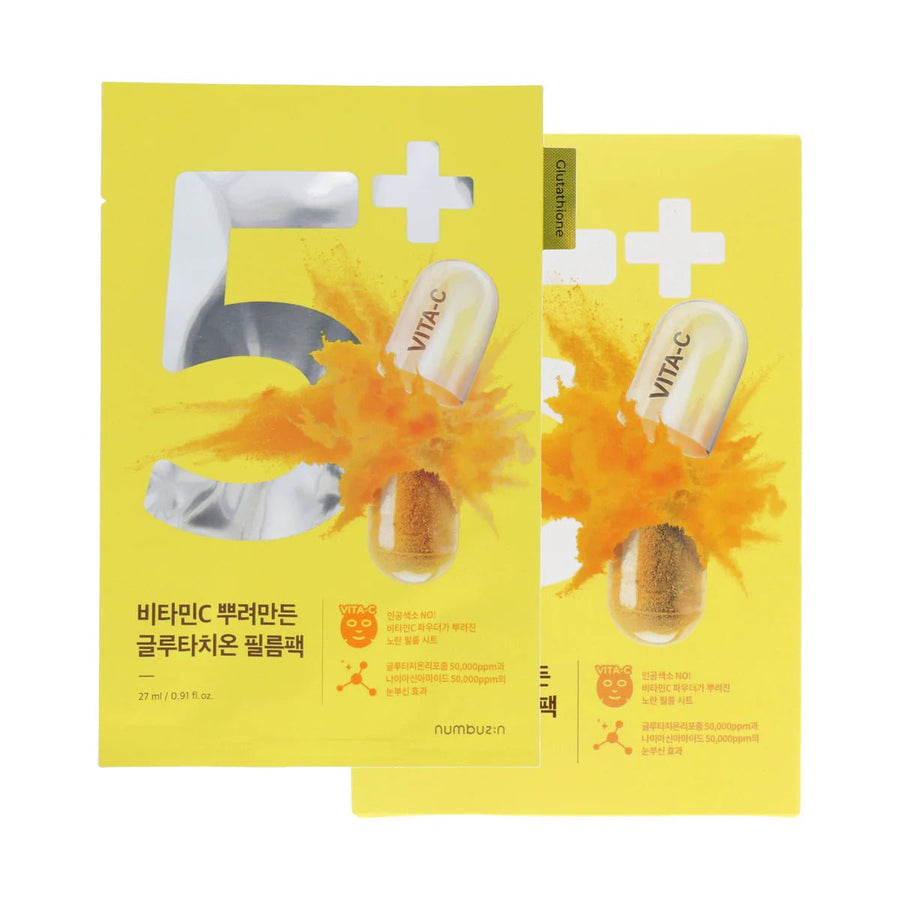 numbuzin No.5 Vitamin Spotlight Sheet Mask 5 sheets Mask 2