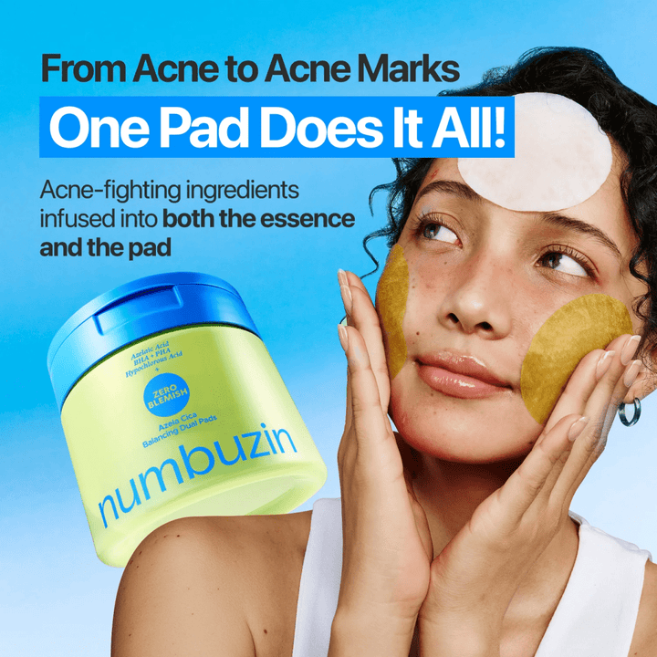 numbuzin Zero Blemish Azela Cica Balancing Dual Pads 210ml 60pads Mask 4