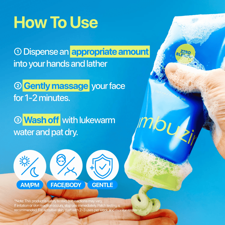 numbuzin Zero Blemish Clarifying 2% Sulfur Cleansing Foam 150ml Cleanser 7