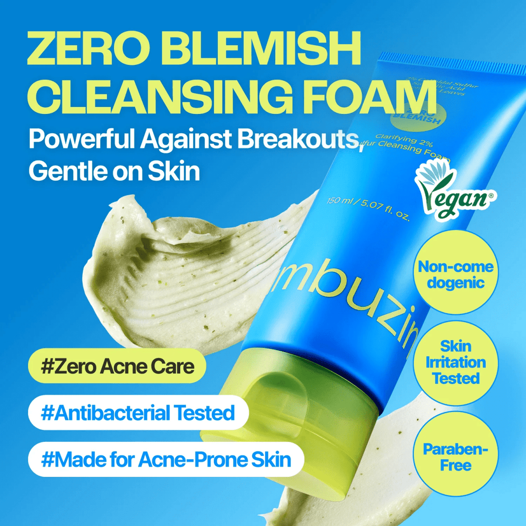 numbuzin Zero Blemish Clarifying 2% Sulfur Cleansing Foam 150ml Cleanser 3