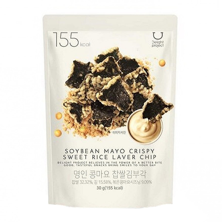 OLIVE YOUNG Delight Project Soybean Mayo Crispy Sweet Rice Laver Chip 30g