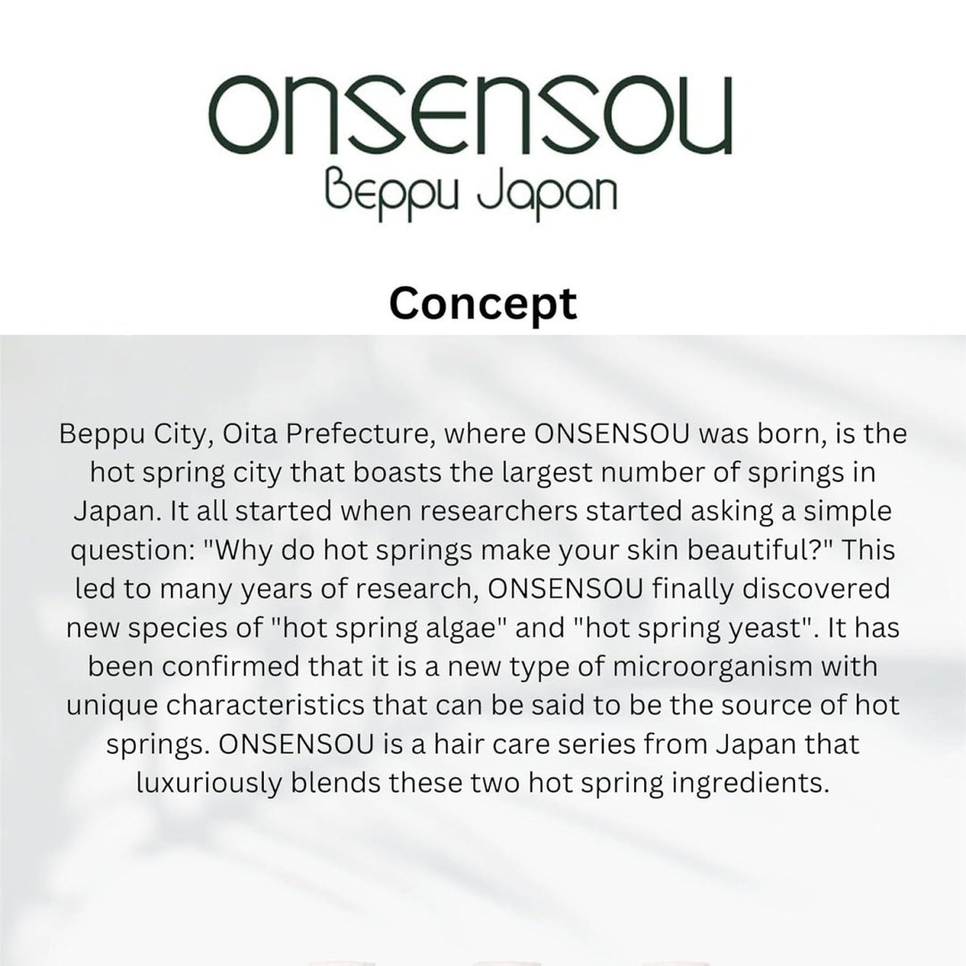 ONSENSOU Hot Spring Algae Essence Scalp Care Shampoo 300ml - Mint Hair Care oceanbuy beauty markham toronto free ship USA asian korean skincare