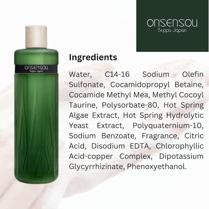 ONSENSOU Hot Spring Algae Essence Scalp Care Shampoo 300ml - Mint Hair Care oceanbuy beauty markham toronto free ship USA asian korean skincare