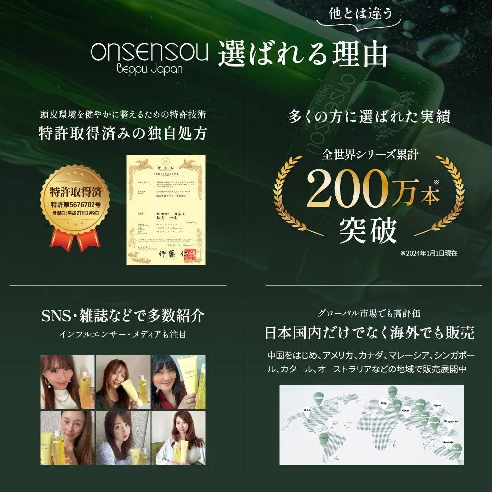 ONSENSOU Hot Spring Algae Essence Scalp Care Treatment 300ml Hair Care