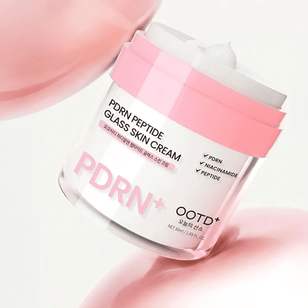 OOTD PDRN Peptide Glass Skin Cream 50ml Ceramide, Niacinamide, Panthenol, PDRN, Peptides, Squalane, SKIN CARE, Moisturizers, Facial Moisturizers