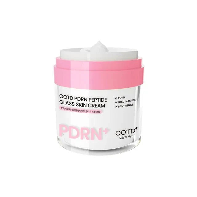 OOTD PDRN Peptide Glass Skin Cream 50ml Ceramide, Niacinamide, Panthenol, PDRN, Peptides, Squalane, SKIN CARE, Moisturizers, Facial Moisturizers