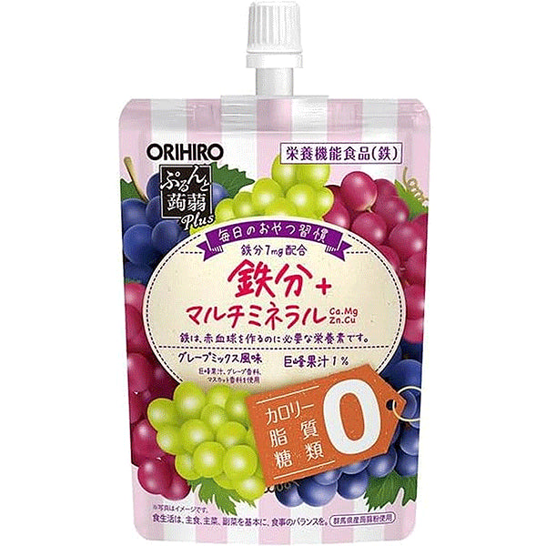 ORIHIRO Plandu Purunto Konjac Jelly Zero Calorie 130g mix fruit