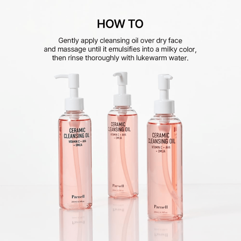 Parnell AHA Omija Ceramic Cleansing Oil 200ml Cleanser 5