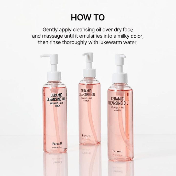 Parnell AHA Omija Ceramic Cleansing Oil 200ml Cleanser 5