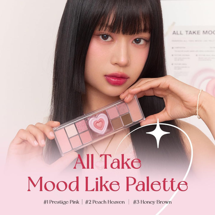 PERIPERA All Take Mood Like Palette 12.5g - 01 Prestige Pink Health & Beauty oceanbuy beauty markham toronto free ship USA asian korean skincare