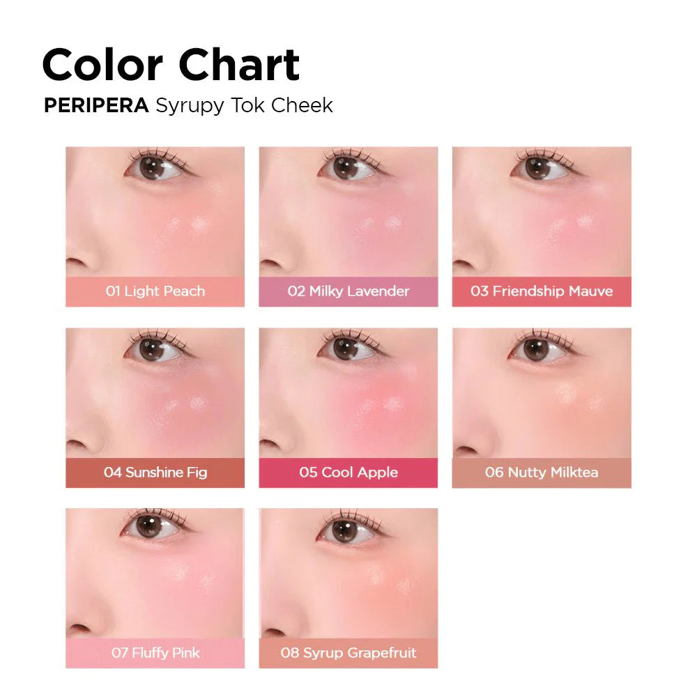 Peripera Syrupy Tok Cheek, Liquid Blush, Luminous Dewy Finish 9g