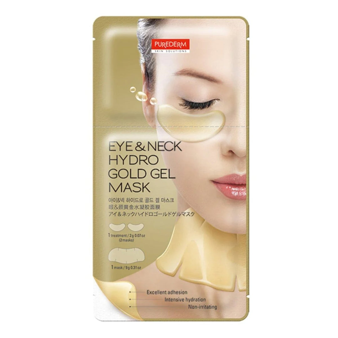 PUREDERM Eye & Neck Hydro Gold Gel Mask 1Pcs Health & Beauty oceanbuy beauty markham toronto free ship USA asian korean skincare