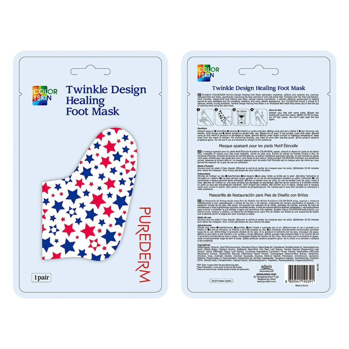 PUREDERM Twinkle Design Healing Foot Mask 1 Pair Health & Beauty oceanbuy.ca markham toronto free ship USA asian korean skincare