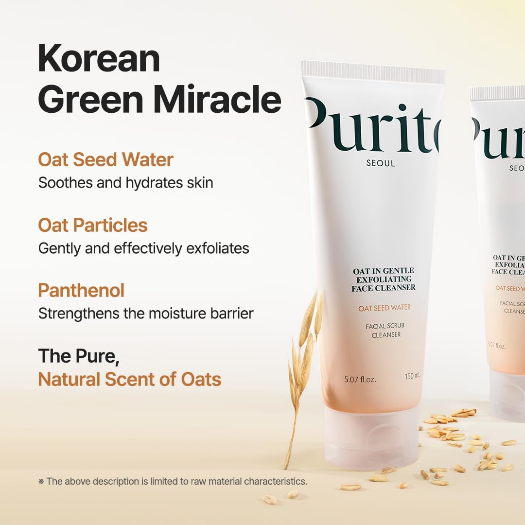 PURITO Oat In Gentle Exfoliating Face Cleanser 150ml Health & Beauty 5