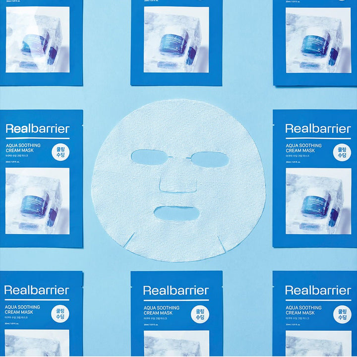 Real Barrier Aqua Soothing Cream Mask 30ml 10ea Mask Pack 4