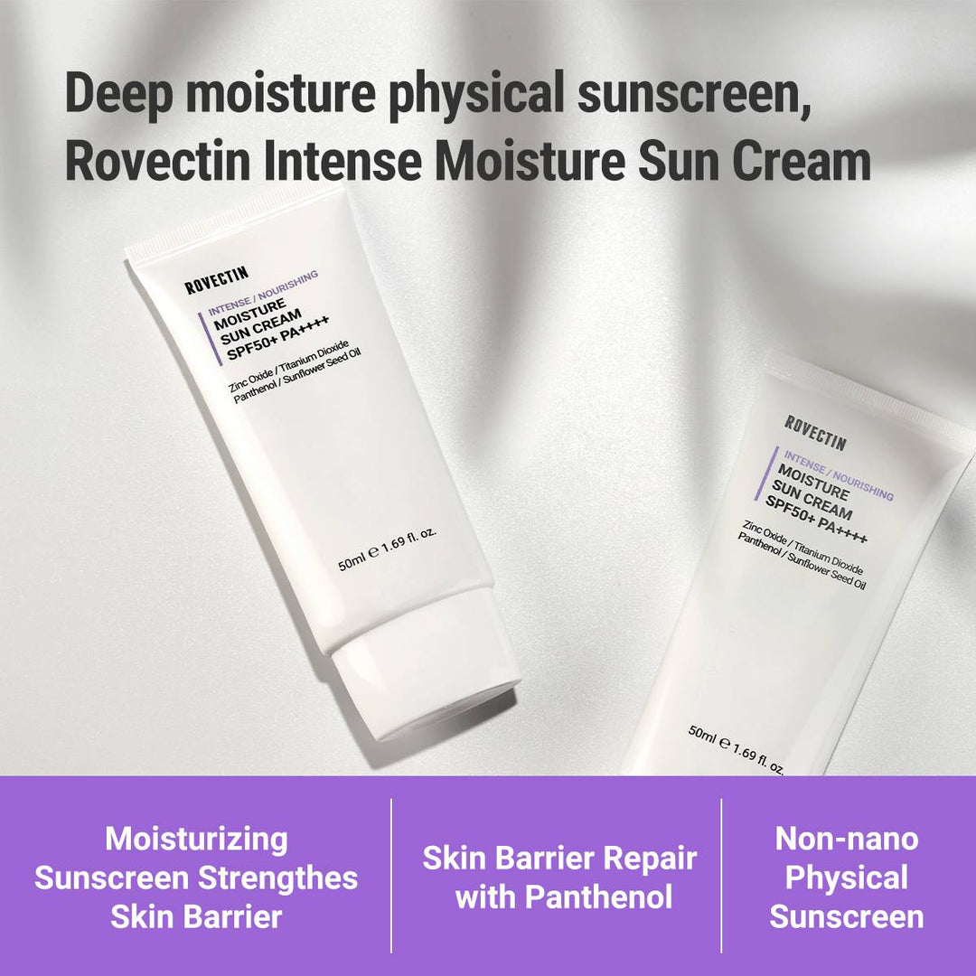 ROVECTIN Intense Moisture Sun Cream SPF50+ PA++++ 50ml Health & Beauty Kbeauty markham toronto free ship USA asian korean