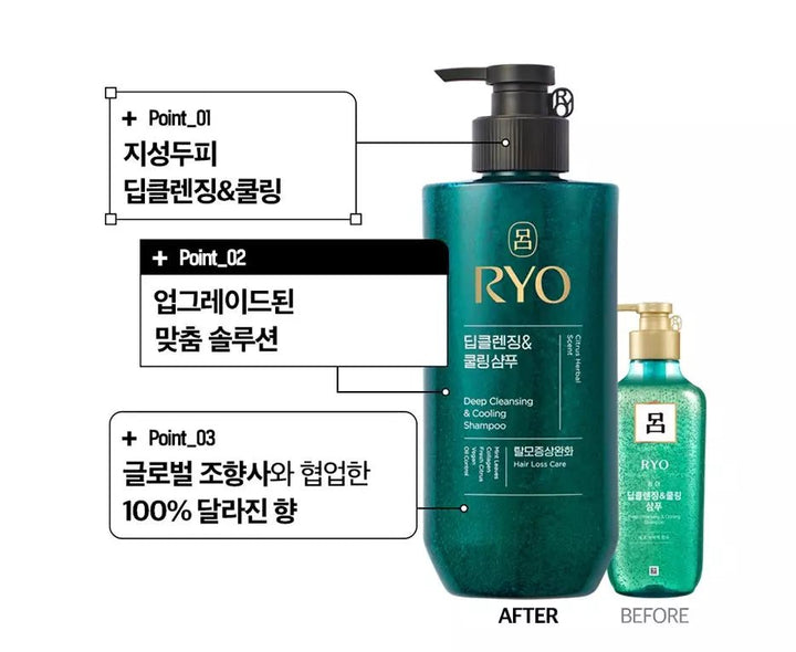 RYO Deep Cleansing & Cooling Shampoo 480ml Health & Beauty oceanbuy beauty markham toronto free ship USA asian korean skincare